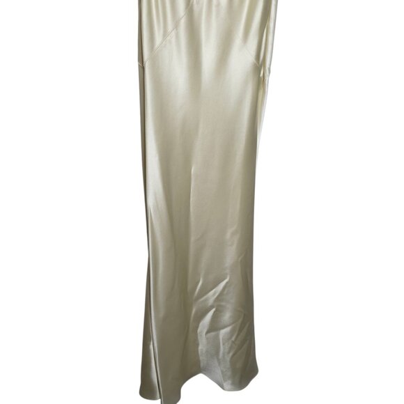 House‎ of CB Safaira Buttermilk Satin Draped Cowl Neck Maxi Dress Size XS - Picture 7 of 14